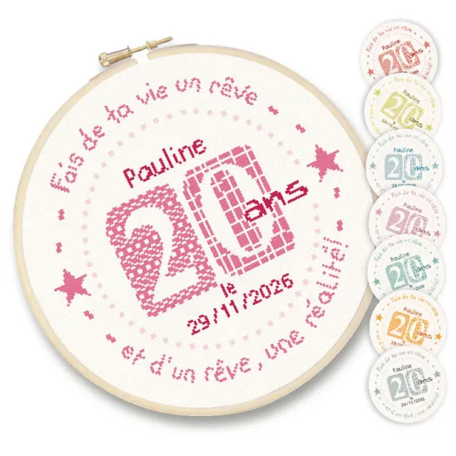 LiliPoints 20 borduurpatroon rond 132 steken