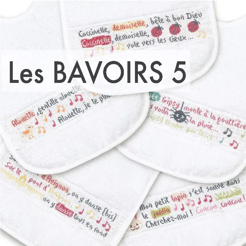 LiliPoints Bibs 5 borduurpatroon rand 2 maten