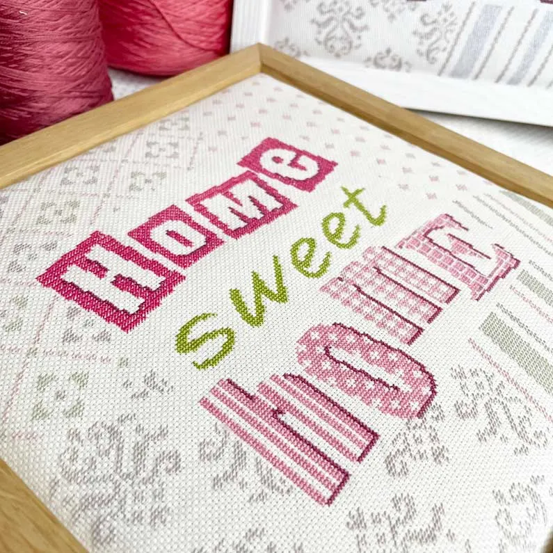 LiliPoints Home Sweet Home borduurpatroon 2 kleuren