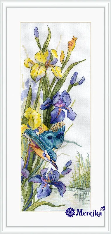 Merejka Kingfisher's Flight borduurpakket wit 12 x 29