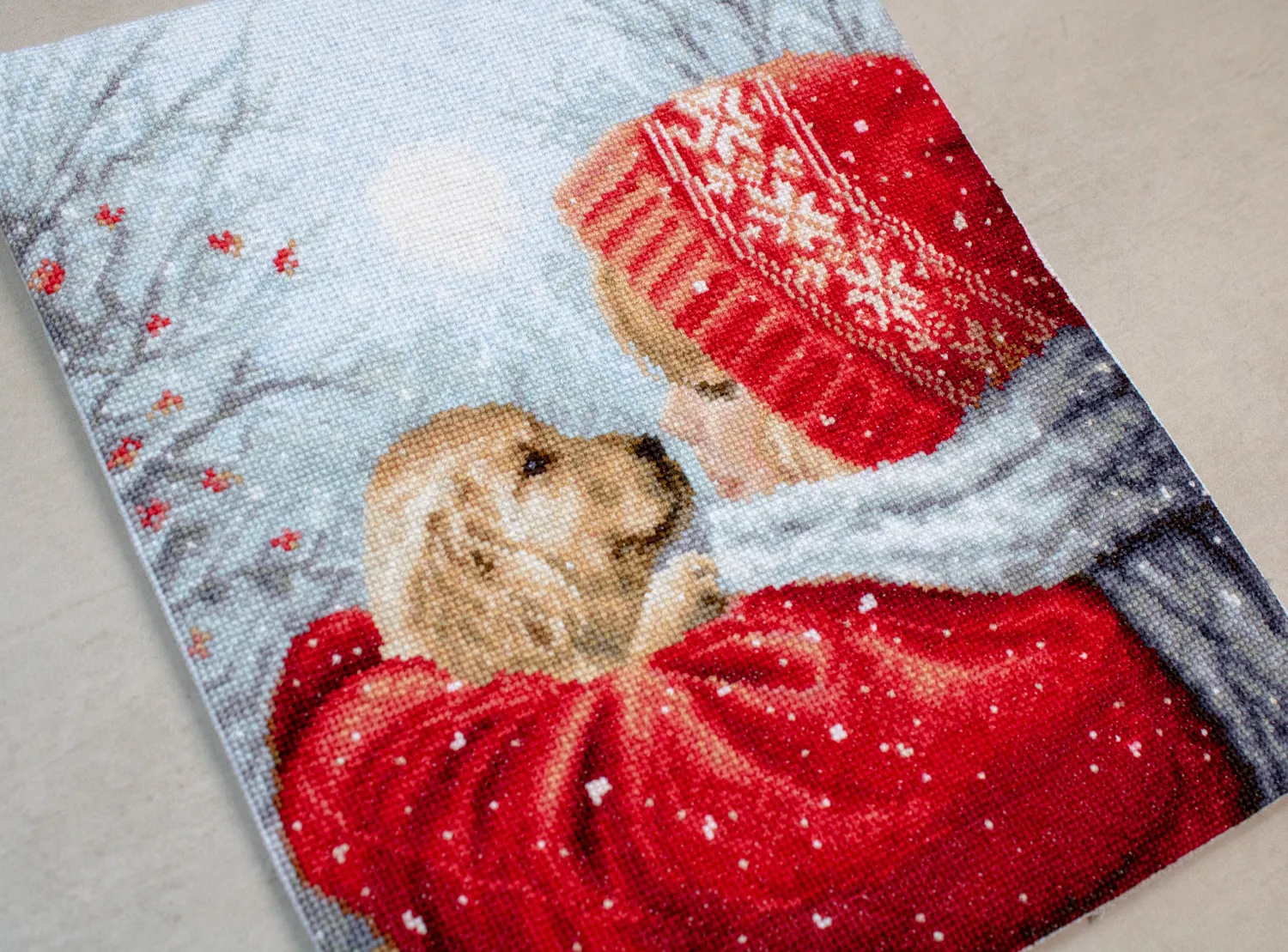 Leti Stitch L8019 Christmas Hugs borduurpakket 27x23 cm Aida