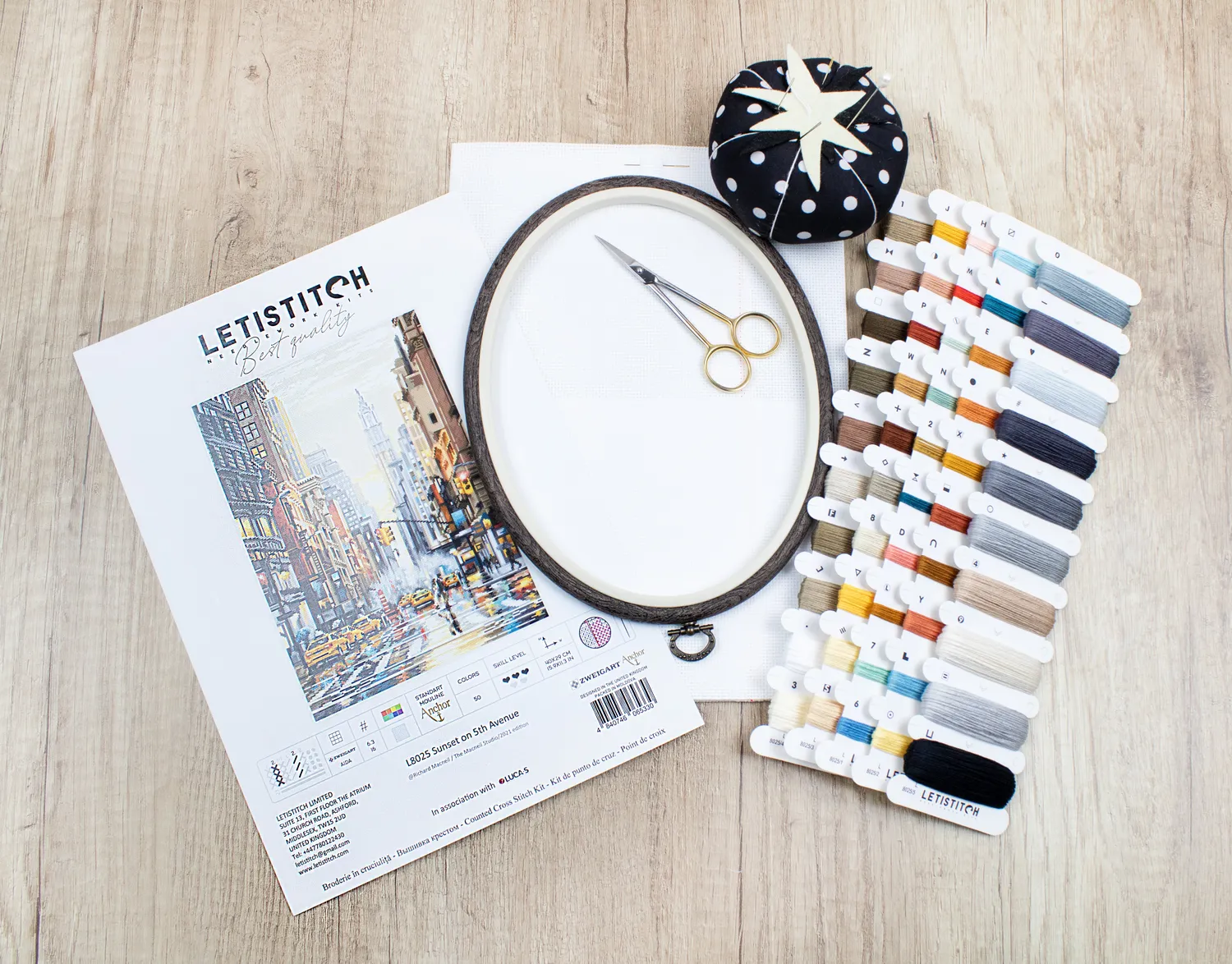Leti Stitch Cities L8025 Sunset on 5th Avenue borduurpakket 29x40 cm