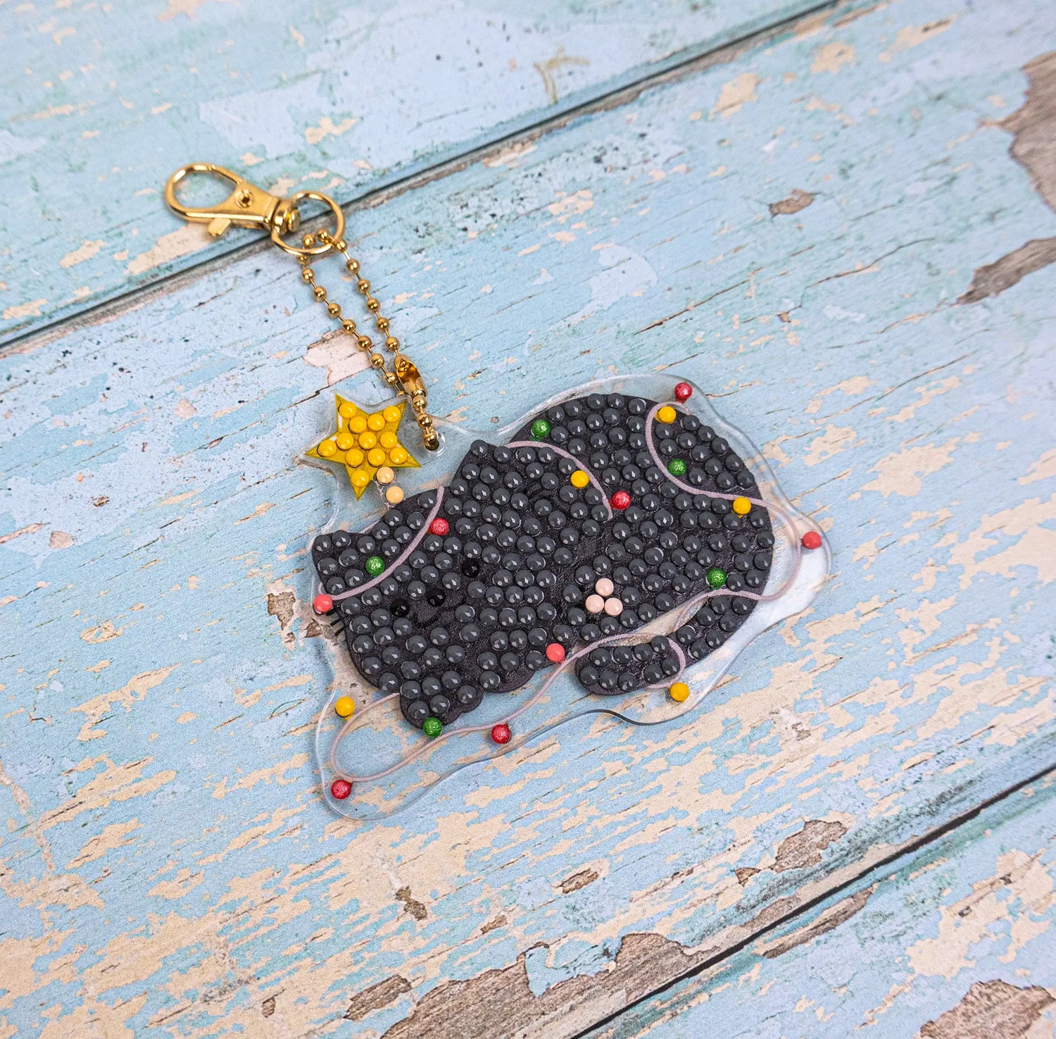 Leti Stitch Dazzle Dots 481-487 Merry Meowmas diamond painting hangers set van 6