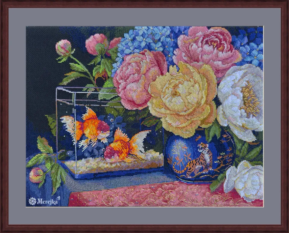 Merejka Silent Dialogue borduurpakket 30x39 zwart