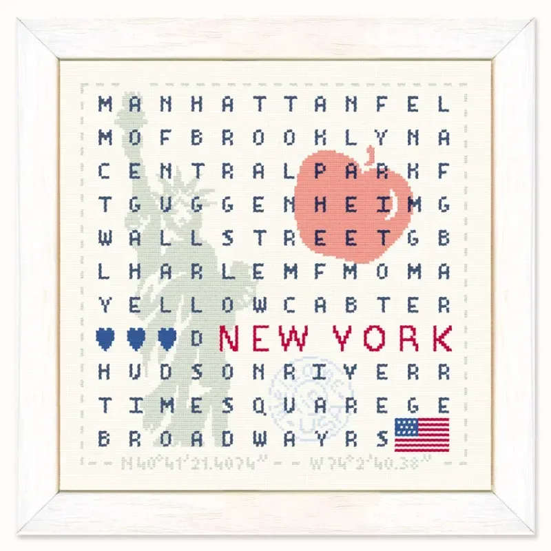 LiliPoints New York borduurpatroon stadsgezicht 150 steken