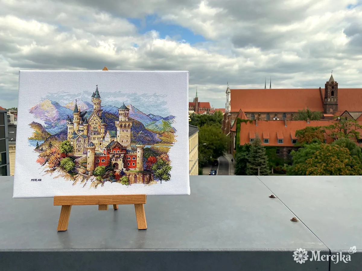 Merejka Neuschwanstein Castle borduurpakket Aida 16 25x35