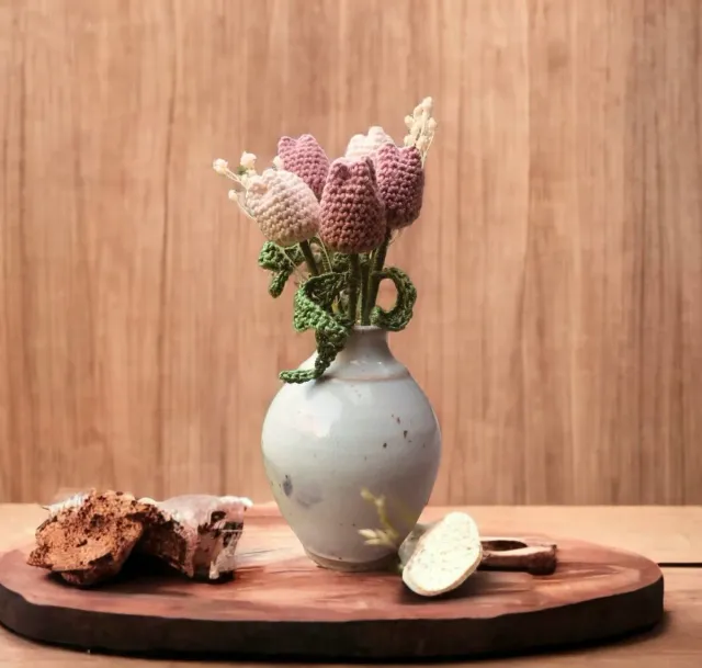 Leijns Creative Greenhouse Haakpatroon mini tulpenboeket geel