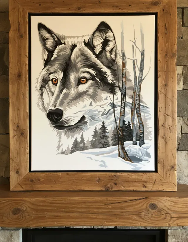 SEG de Paris Loup stramien borduurpakket wolf