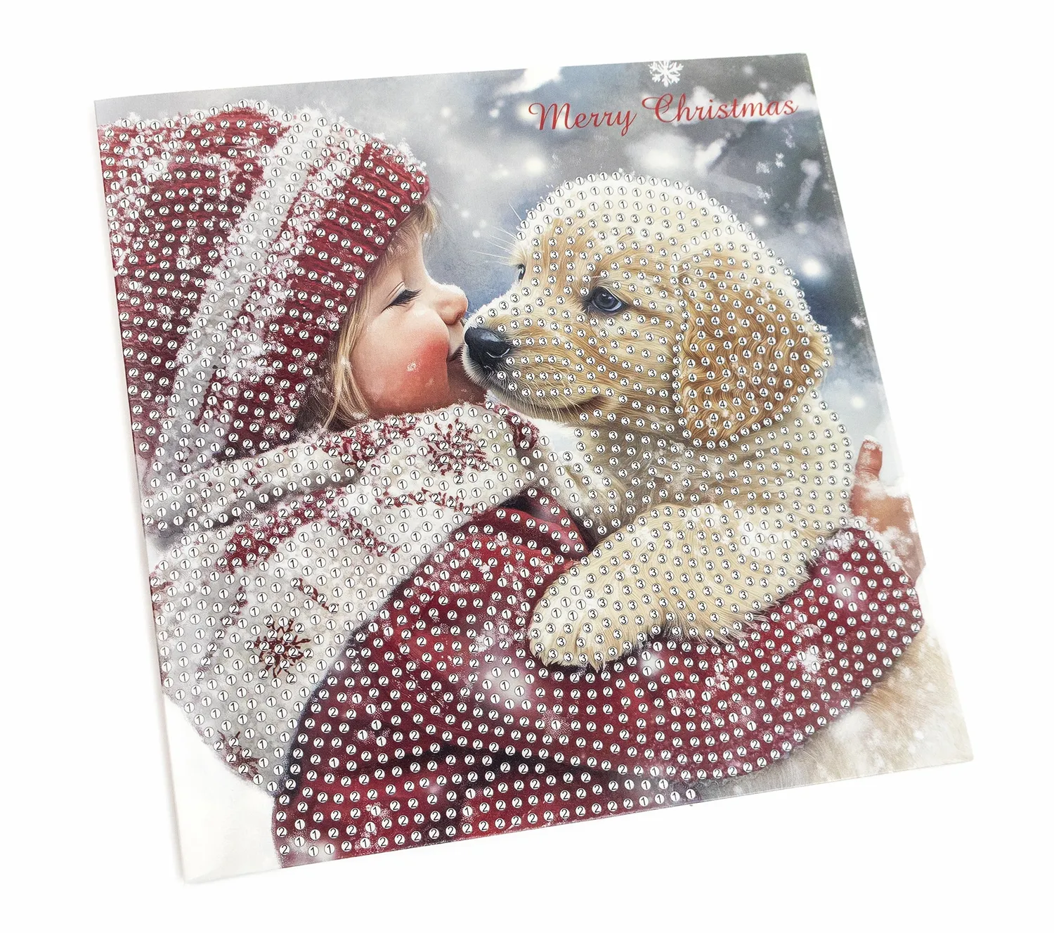 Leti Stitch Dazzle Dots 481-524 Puppy Love diamond painting kaart