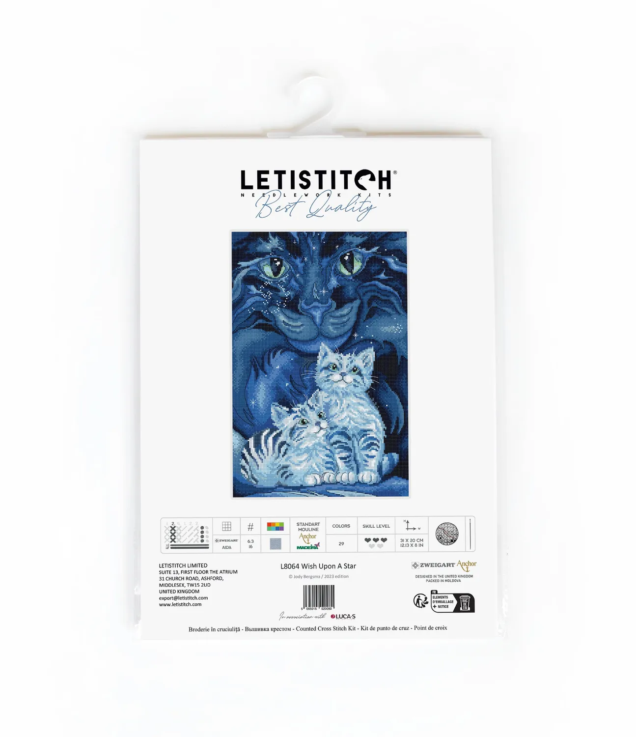 Leti Stitch L8064 Wish Upon A Star borduurpakket uil 31x20