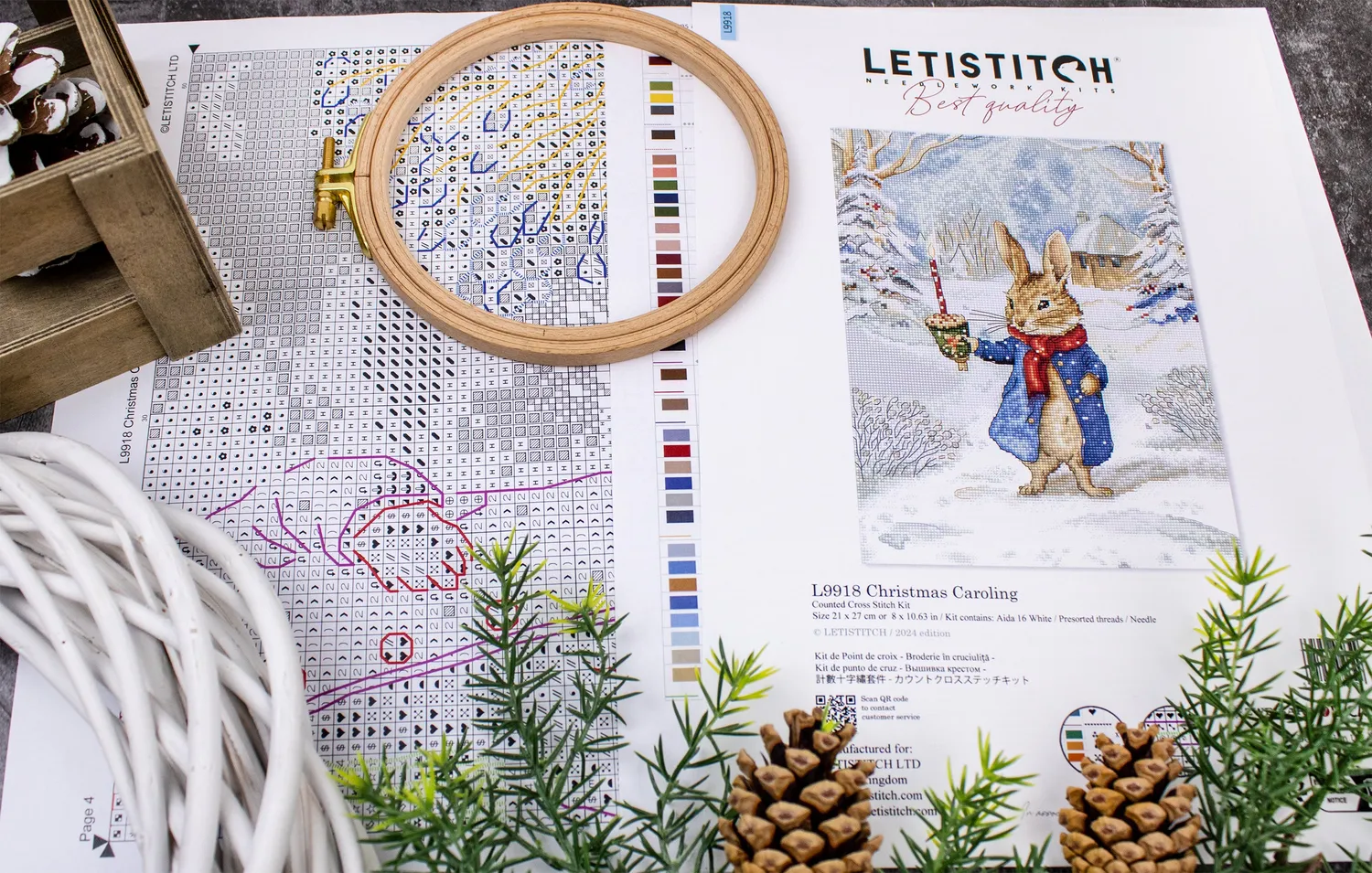 Leti Stitch L9918 Christmas Caroling kruissteek 21x27