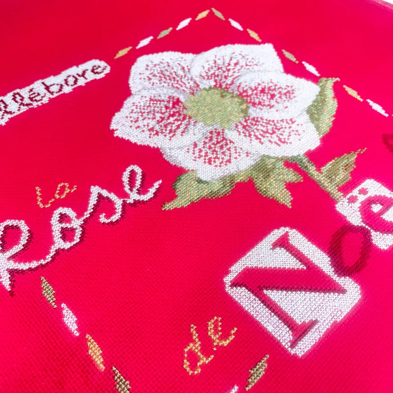 LiliPoints Christmas Rose borduurpatroon kerstroos 2in1