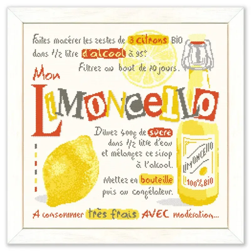 LiliPoints Limoncello borduurpatroon 198 x 198 steken