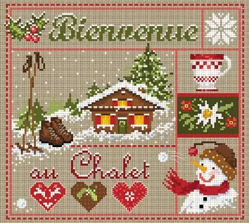 Madame la Fée Mini Chalet borduurpatroon pdf 137 steken