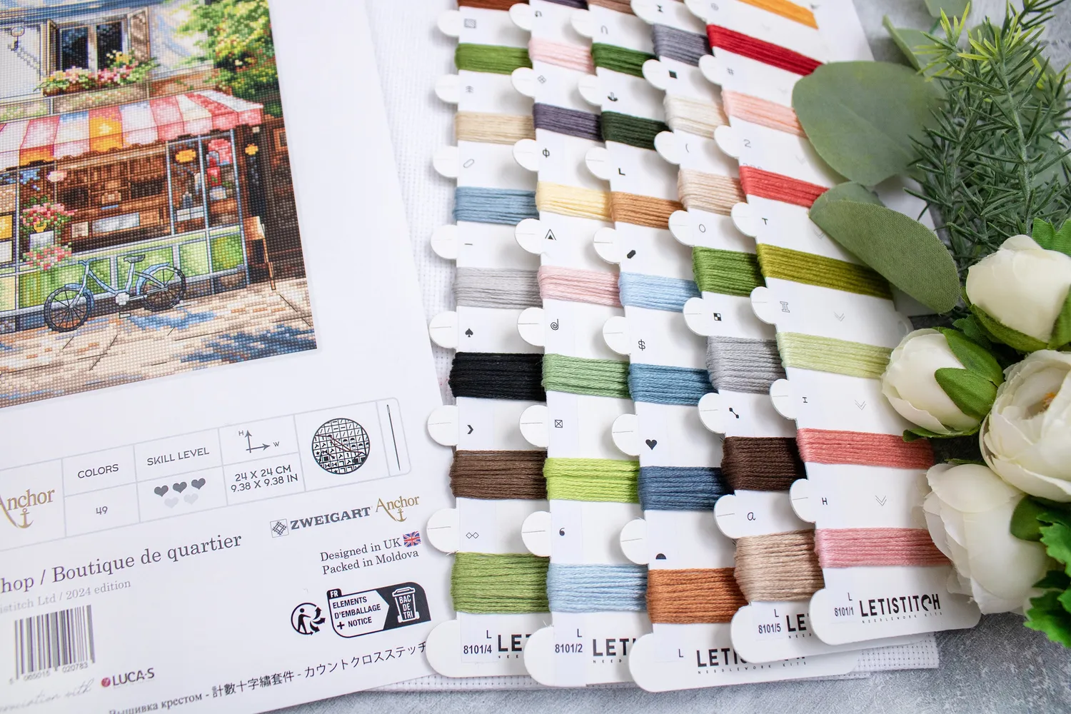 Letistitch L8101 Corner Shop kruissteek borduurpakket 24x24 cm
