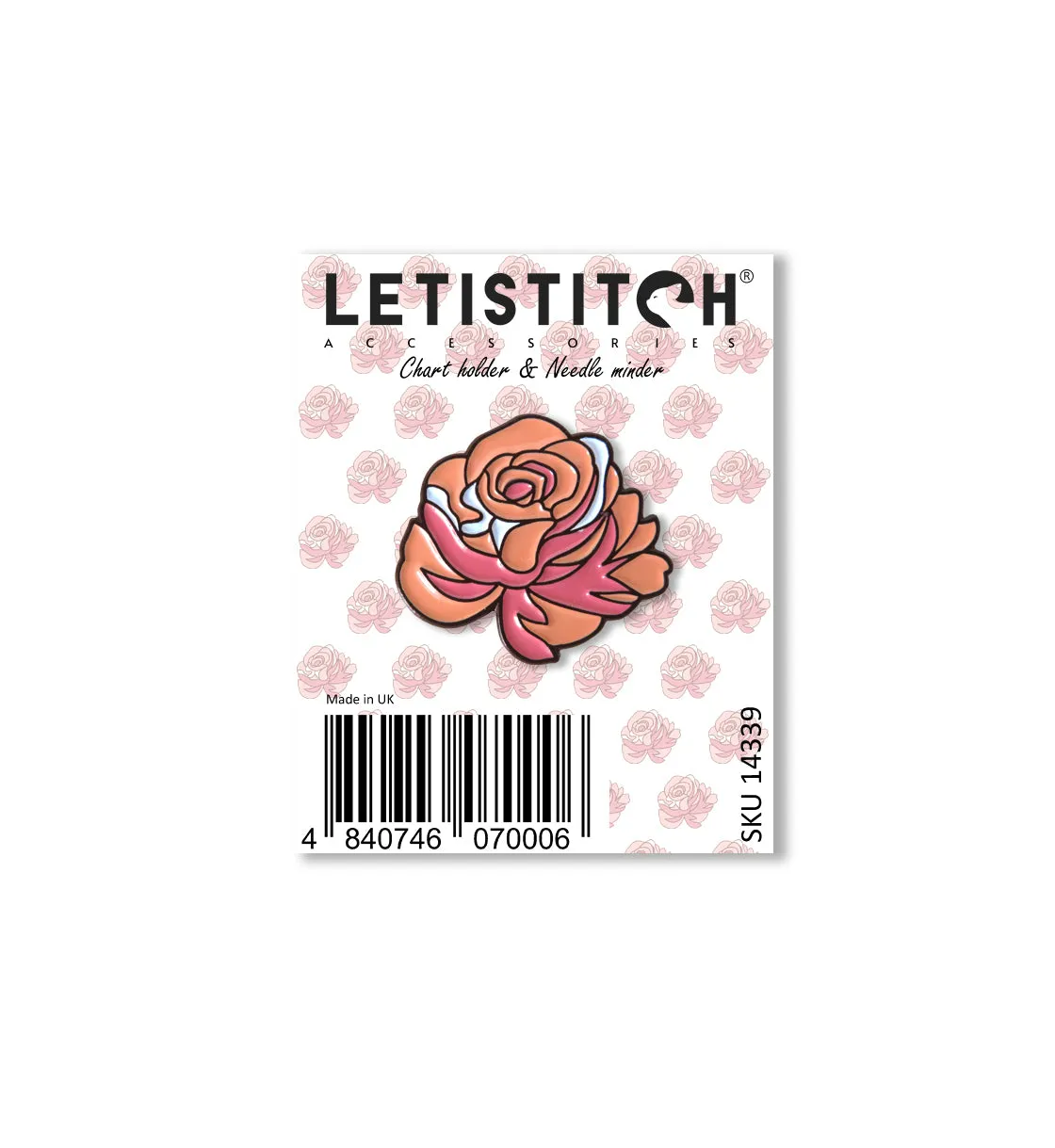 Leti Stitch 14339 Tea Rose naaldminder magneet