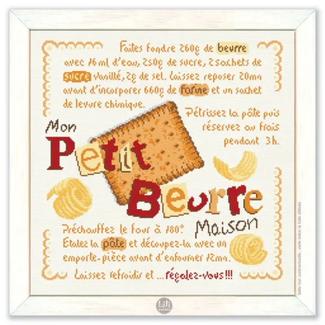 LiliPoints Mon p’tit beurre borduurpatroon 190x191 steken