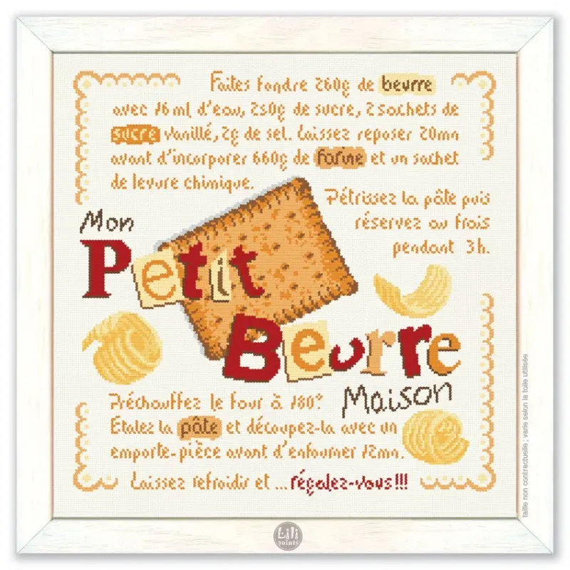 LiliPoints Mon p’tit beurre borduurpatroon 190x191 steken