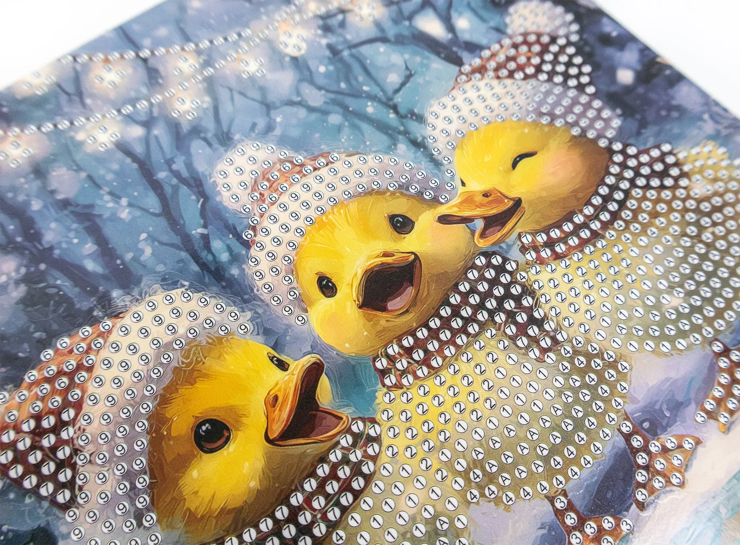 Dazzle Dots 481-500 Holiday Ducklings diamond painting kaart
