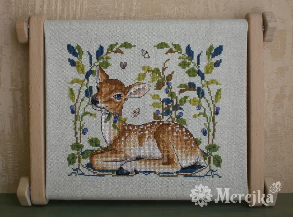 Merejka Little Fawn borduurpakket Rustico Aida 16