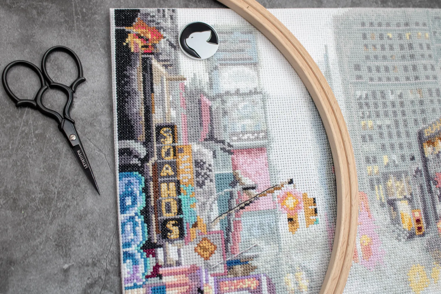 Leti Stitch L8012 New York Cities borduurpakket 40x30 cm