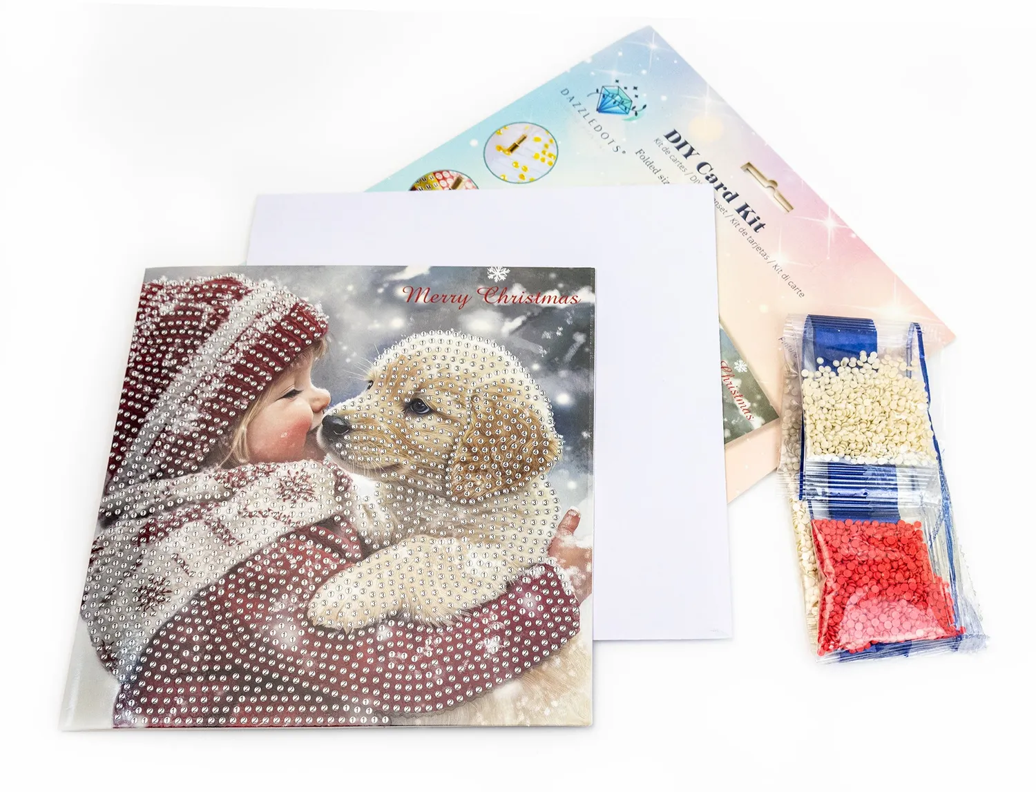Leti Stitch Dazzle Dots 481-524 Puppy Love diamond painting kaart