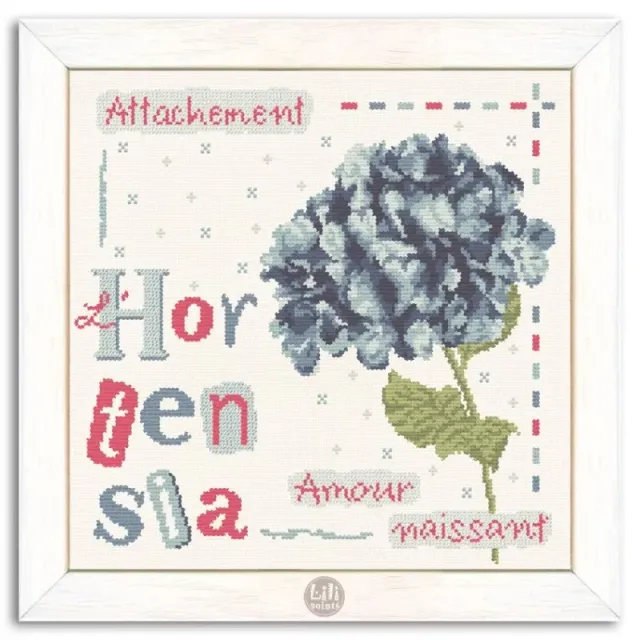 LiliPoints Hydrangea borduurpatroon kruissteek 155x155