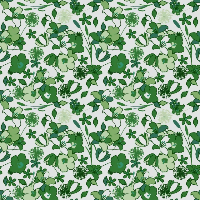 SEG Collection Privée coupon groen bloemen 3x1,6m