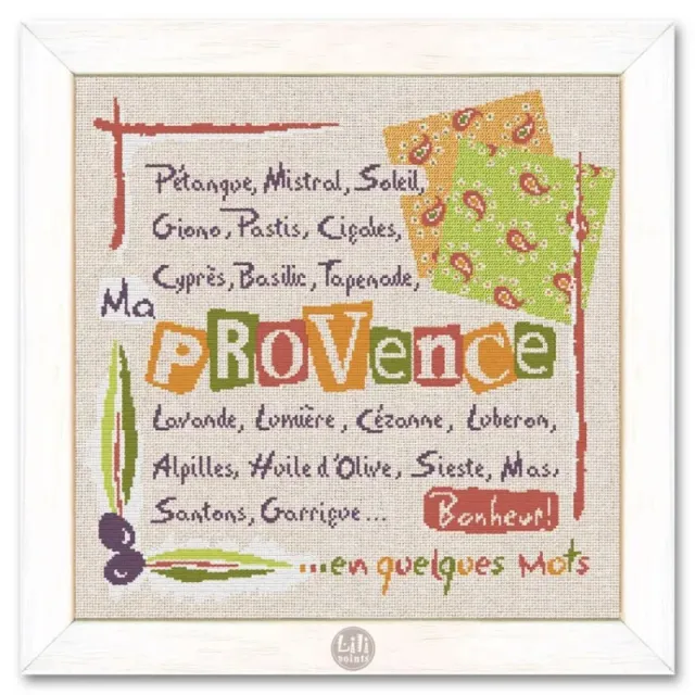 LiliPoints Provence borduurpatroon lavendel 204x199