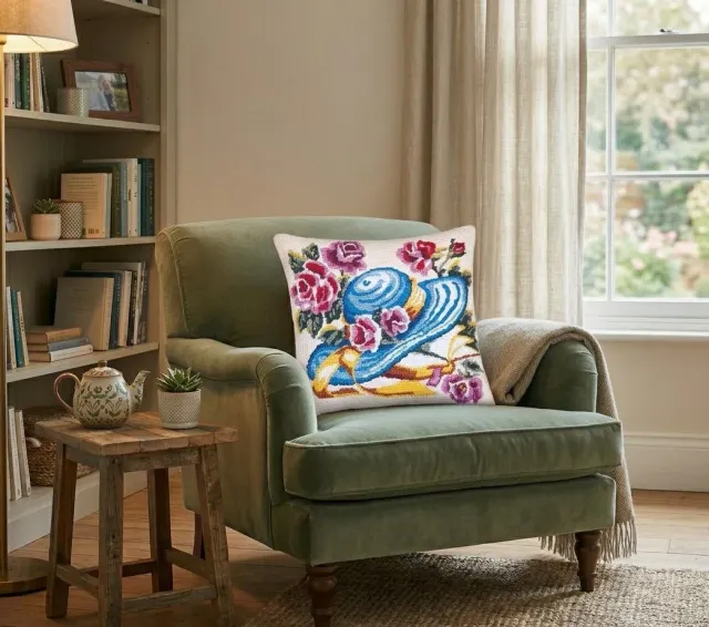 SEG de Paris Floral Hat kussen borduurpakket bloemen