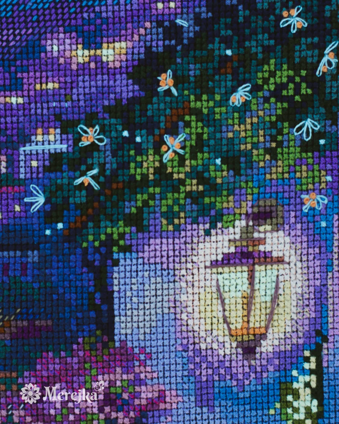 Merejka Côte d’Azur borduurpakket blauw 30x40 cm