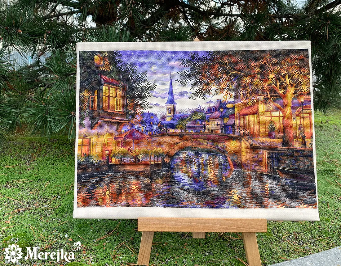 Merejka Twilight Reflection borduurpakket 39x26,5cm cappuccino