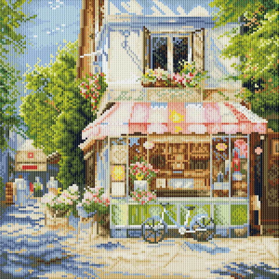 Leti Stitch Dazzle Dots LT 101 Corner Shop diamond painting 42 cm