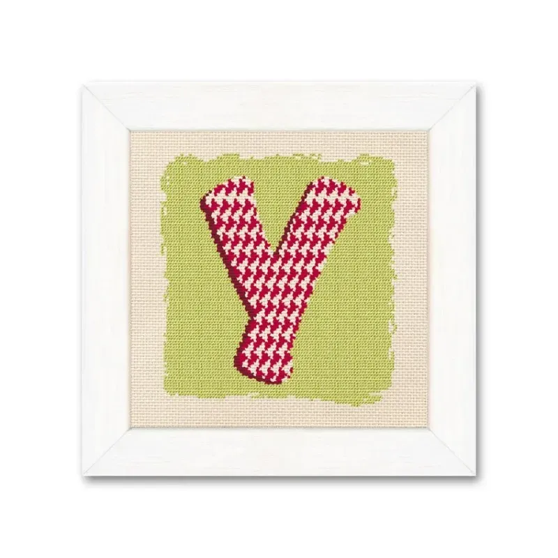 LiliPoints Y borduurpatroon kruissteek letter 84x90 monogram