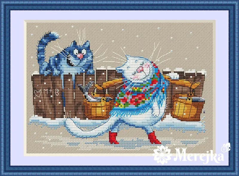 Merejka My Darling borduurpakket linnen 14x18 kat
