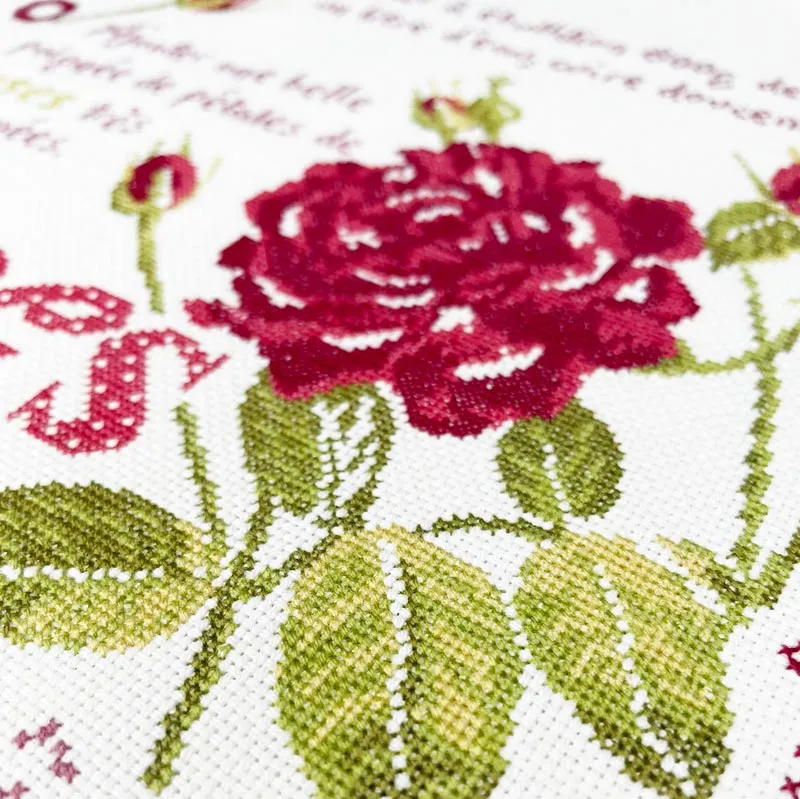 LiliPoints Rose Syrup borduurpatroon rood roze