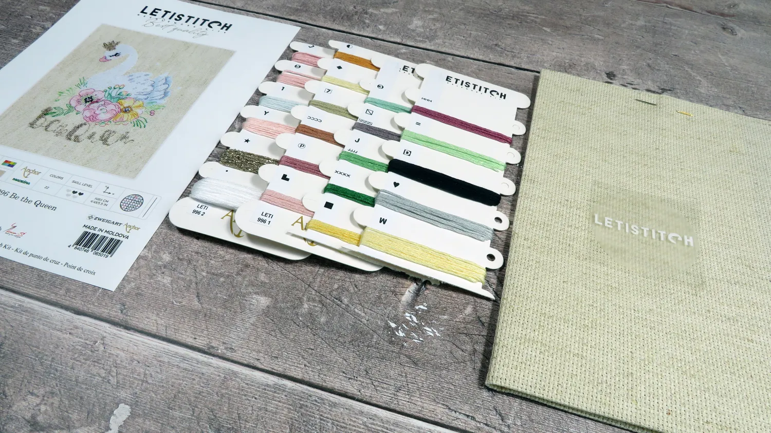 Leti Stitch 996 Be the Queen borduurpakket Aida 14x11 cm