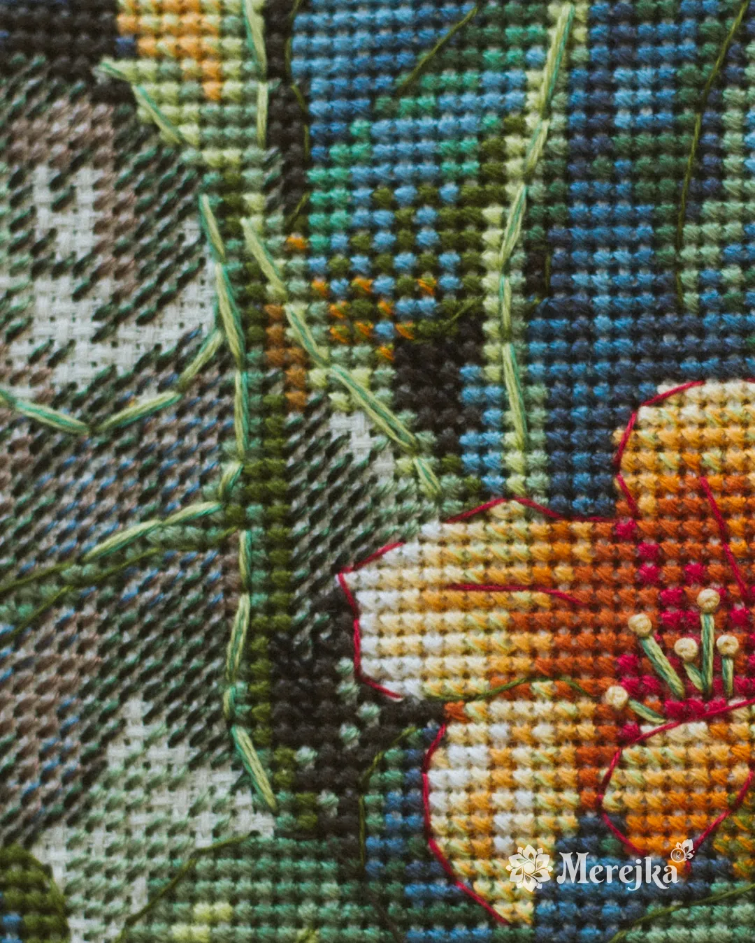 Merejka Pumpkin Patch Chase borduurpakket herfst 36 kleuren