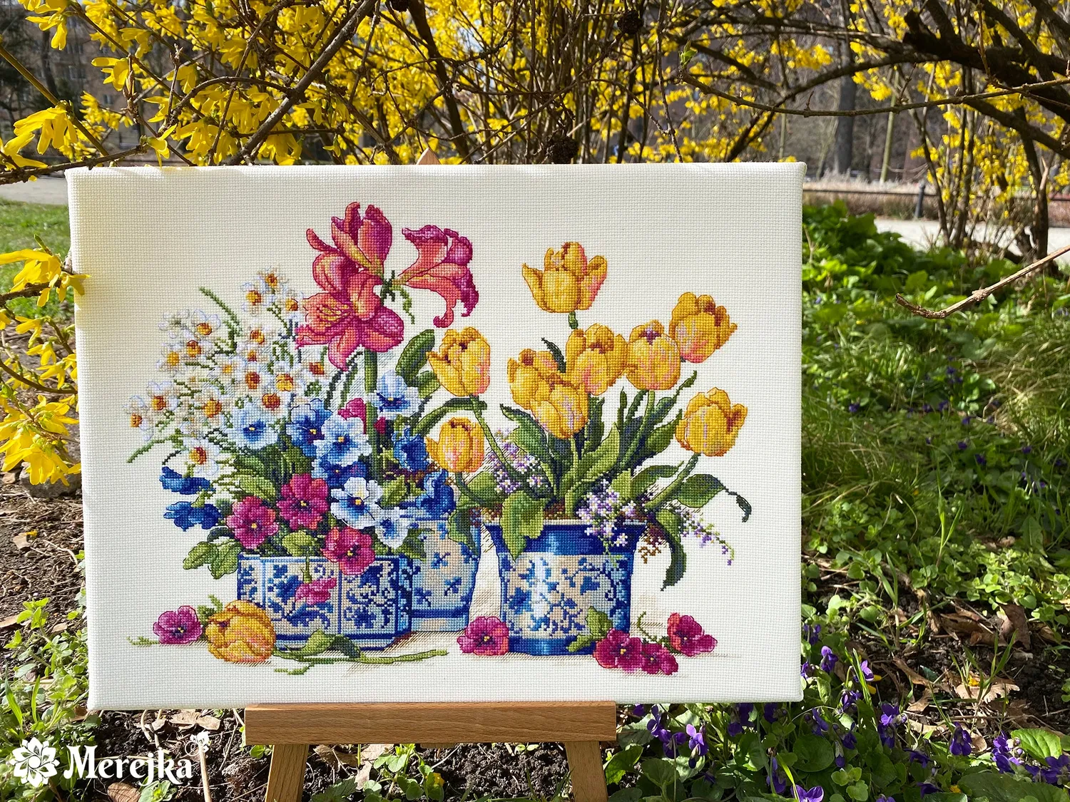 Merejka Spring Arrangement borduurpakket 26,5x35