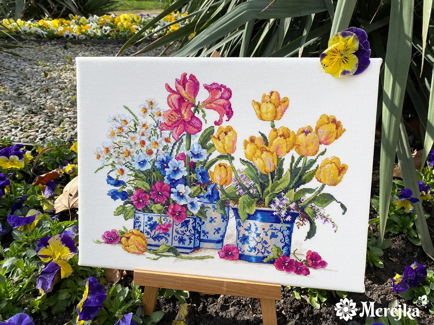Merejka Spring Arrangement borduurpakket 26,5x35