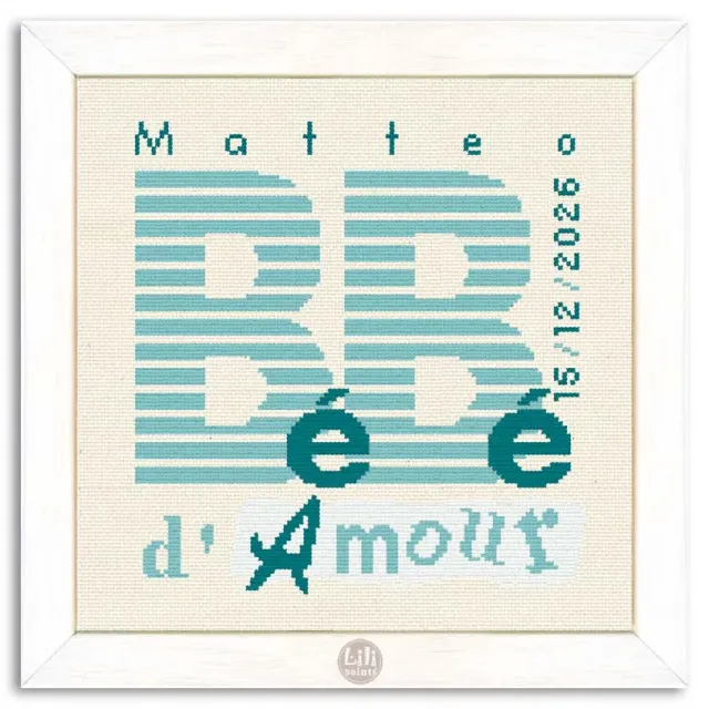 LiliPoints Baby Striped borduurpatroon alfabet