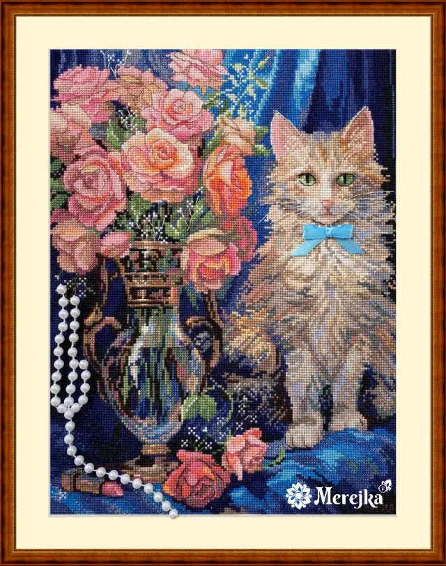 Merejka Rosie borduurpakket 22,5x30cm parels lint