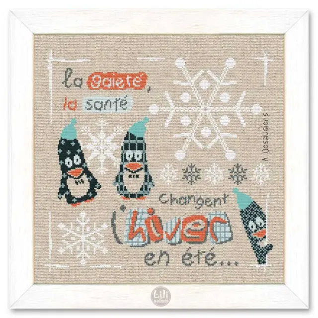 LiliPoints Penguins kruissteekpatroon pinguïns