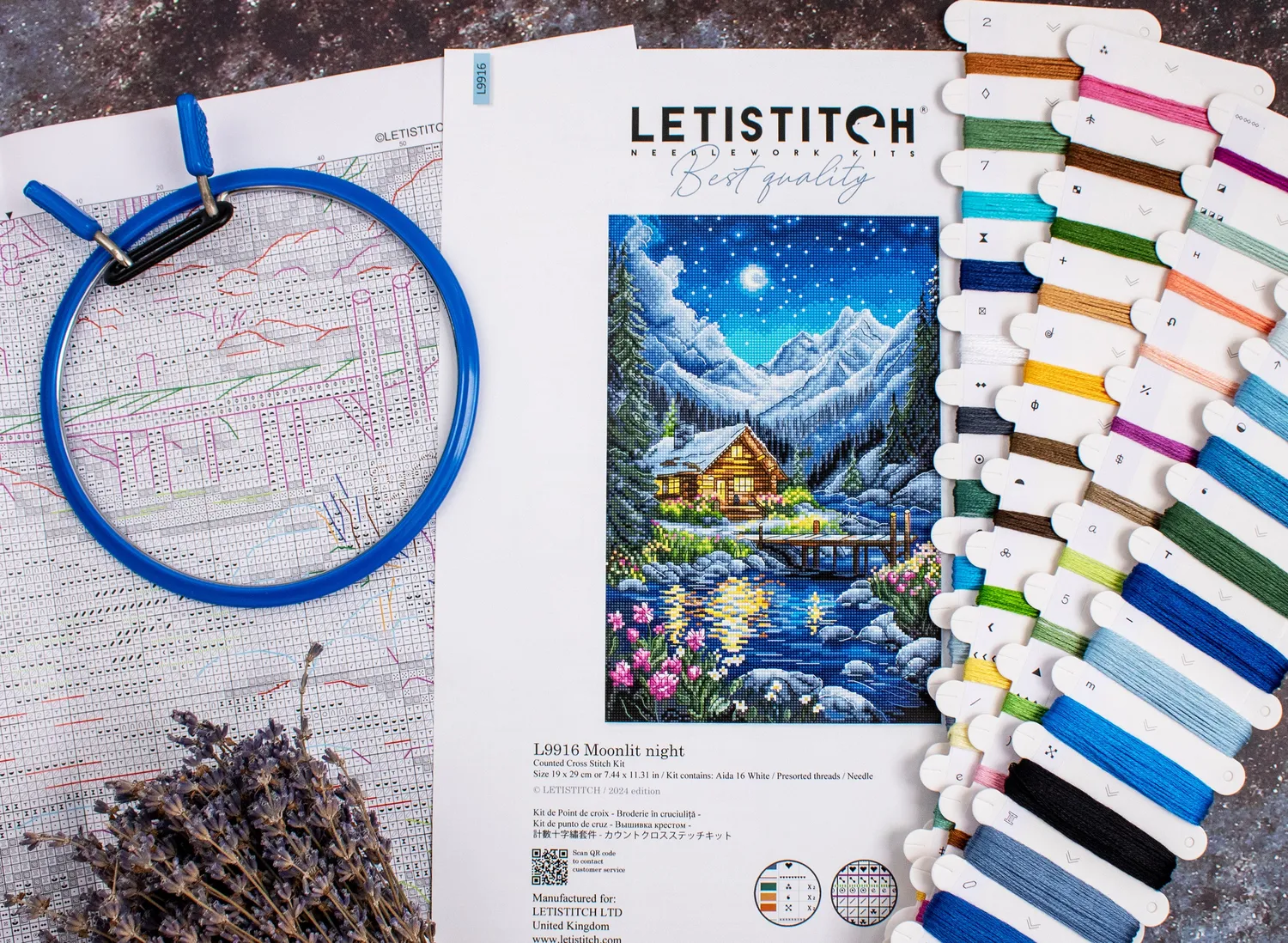Leti Stitch L9916 Moonlit Night kruissteekpakket 19x29 cm