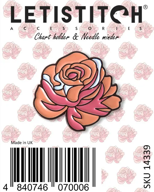 Leti Stitch 14339 Tea Rose naaldminder magneet