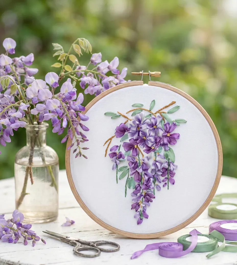 SEG Wisteria borduurpakket lintborduren Frankrijk