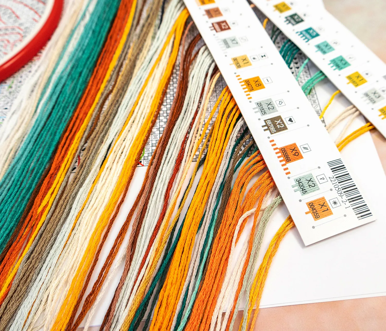 Leti Stitch LI 63-00 Flame borduurpakket 23x29 cm 55 kleuren