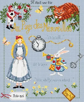 Madame la Fée Au Pays des Merveilles borduurpakket 156x187 sprookje