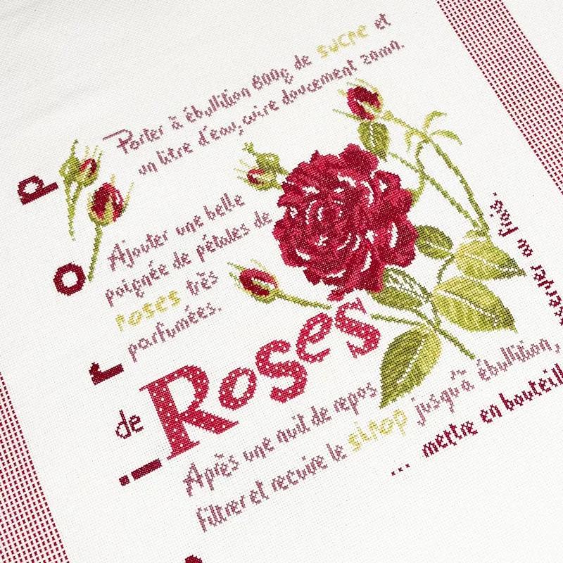 LiliPoints Rose Syrup borduurpatroon rood roze