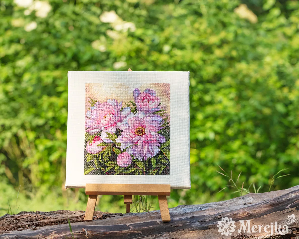 Merejka Tender Peonies borduurpakket 22x24